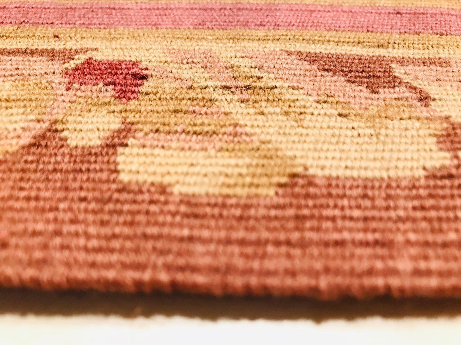 1963.0 Red Hand Knotted Rug, 1972 photo