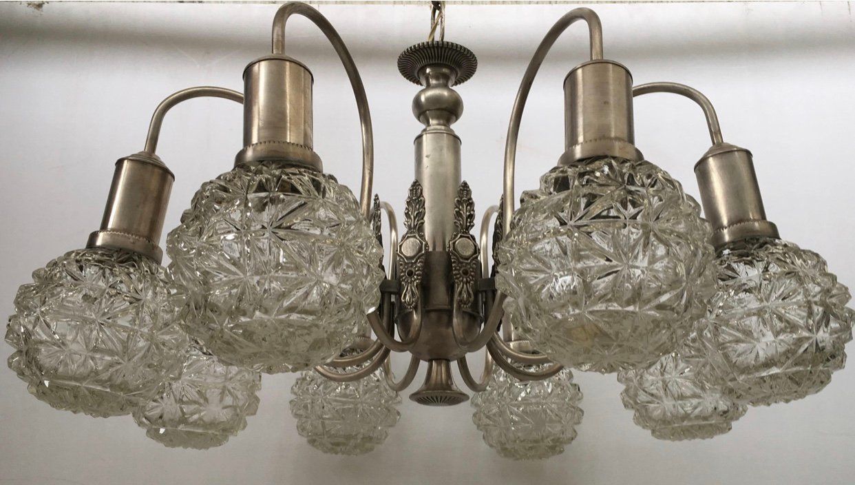 Art Deco Spinnenplafondlamp, Jaren 1960 photo 1840.0