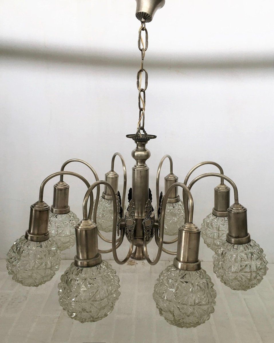 Art Deco Spinnenplafondlamp, Jaren 1960 photo vinterior