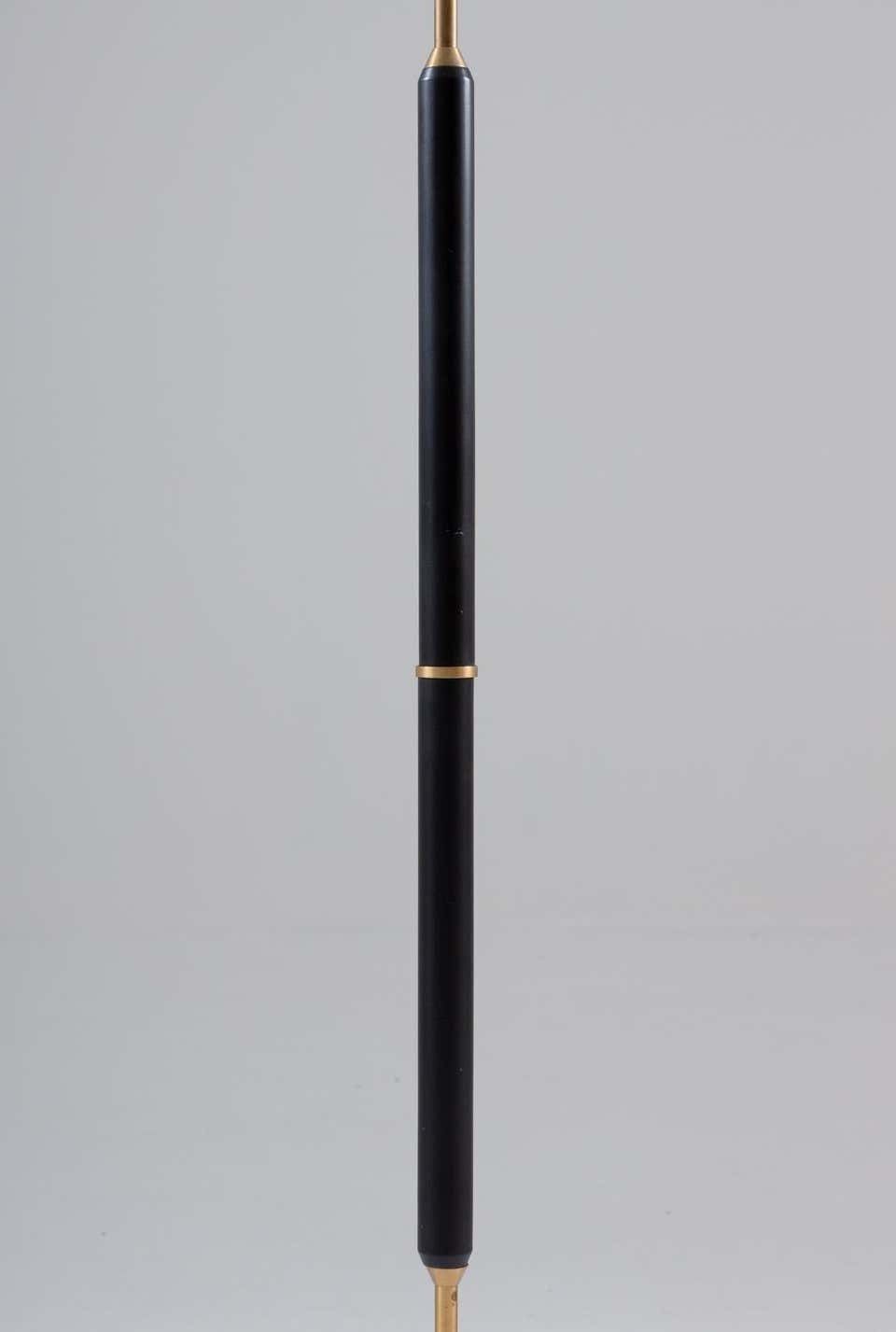 Scandinavian Midcentury Floor Lamps In Brass And Wood By Bergboms, Sweden photo vintage