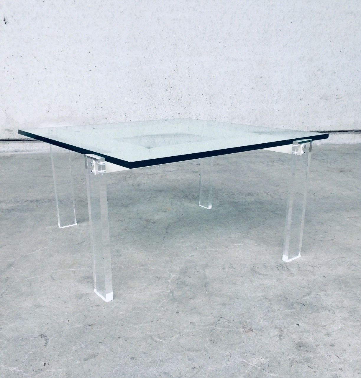 Architecturale Deense Design Vierkante Salontafel, Jaren 1960 photo vinterior