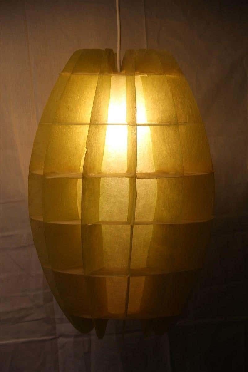 French Chandelier Oval 1960s In Green Resin Like A Maze Verner Panton Style photo buy