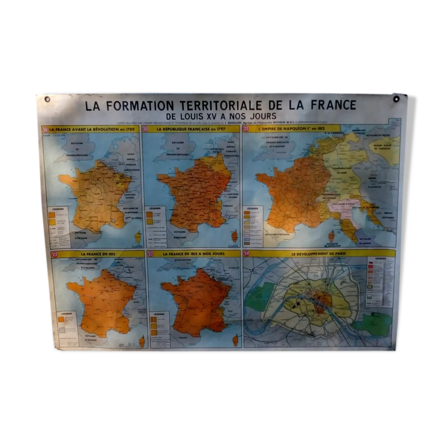 School Poster Diplomat The Territorial Formation Of France 1962