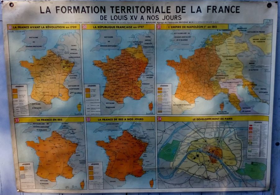 School Poster Diplomat The Territorial Formation Of France 1962 photo for sale