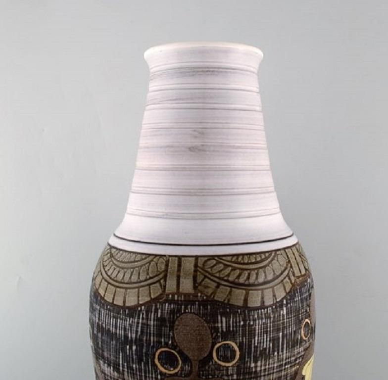 Laholm Keramik, Colossal Unique Floor Vase In Glazed Ceramics, 1950s 1960s photo Home Decor