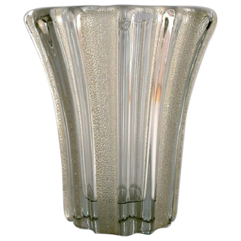Pierre Gire '1901 1984', Aka Pierre D'avesn, Art Deco Vase In Clear Art Glass