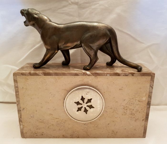 Art Deco Panther Clock photo for sale