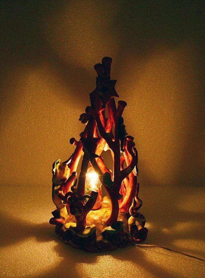 Italian Coral Reef Ceramic Table Lamp From Vietri Sul Mare, 1960s photo buy