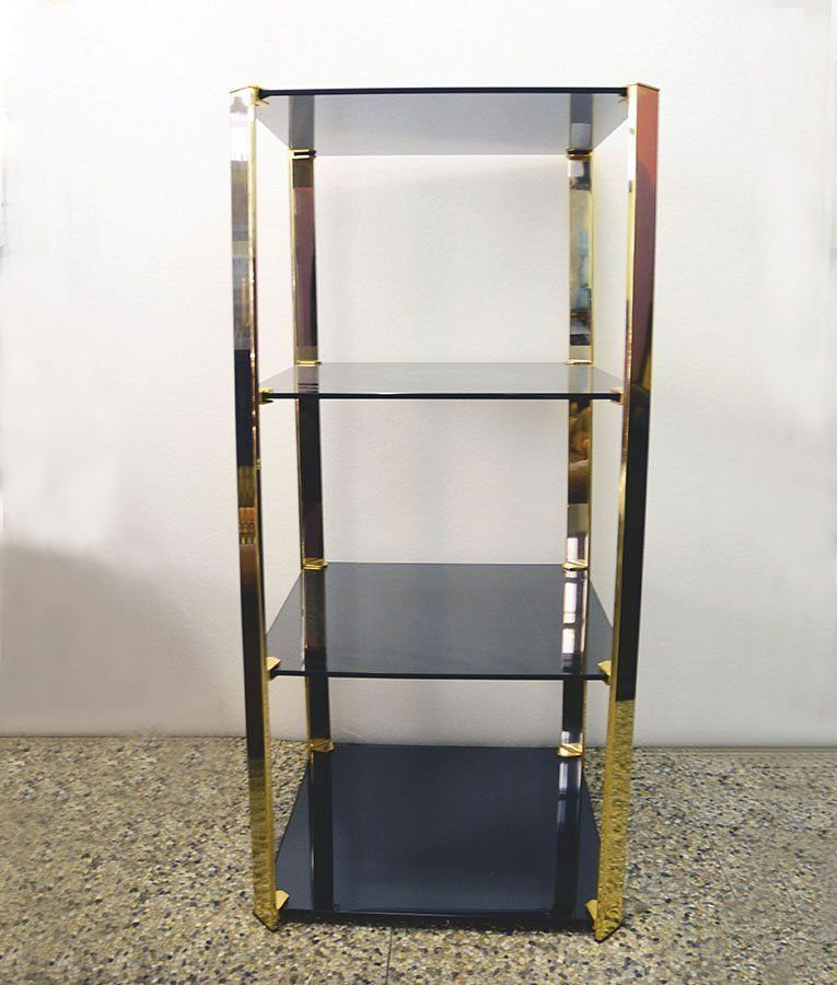 Crystal And Brass Shelving System From Gallotti & Radice, 1970s photo furniture