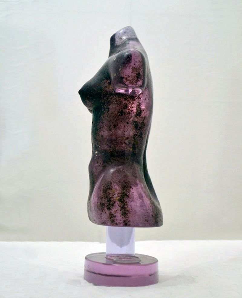 Alessandrite Woman Bust Sculpture In Glass By Loredano Rosin, 1960s photo for sale