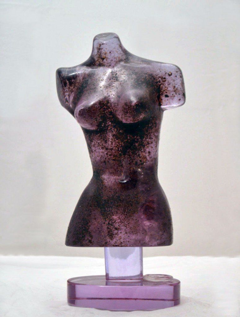 Alessandrite Woman Bust Sculpture In Glass By Loredano Rosin, 1960s photo Art