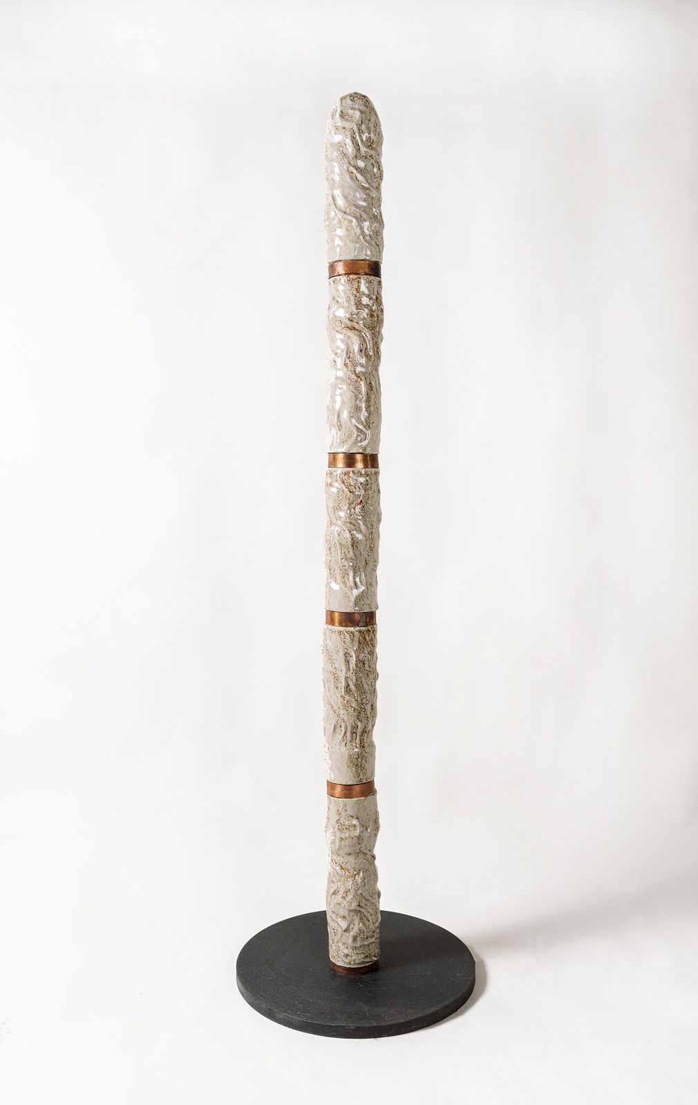 Cesare De Vita, 'Onde Di Sabbia', Ceramic Totem Sculpture, Unique Piece