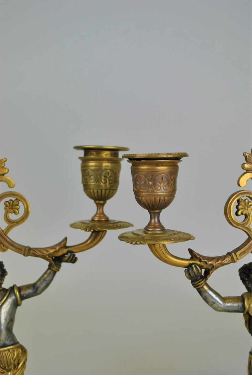 Pair Of Candelabra With Nubians, Xi Xth Century photo 1340.0
