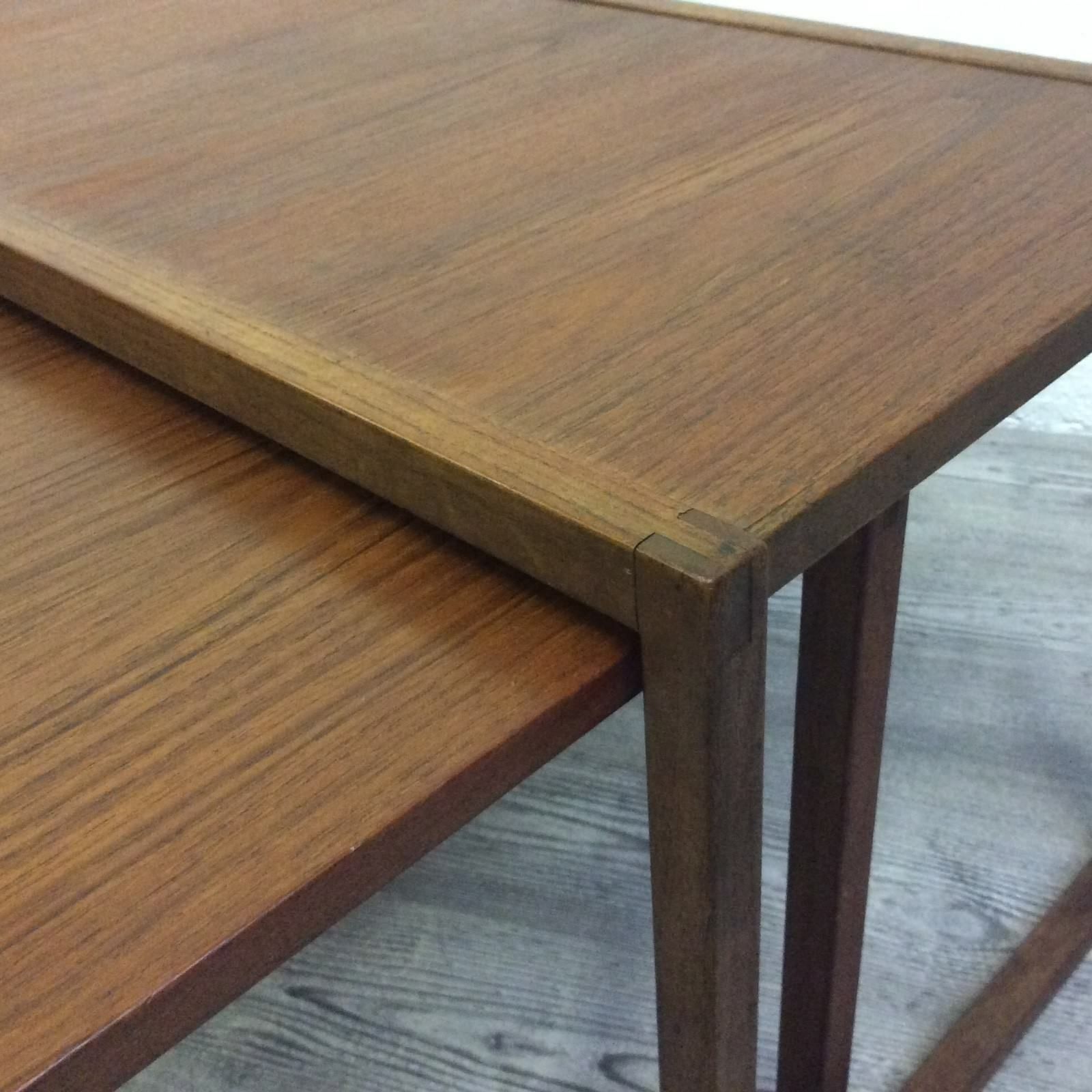 Vintage Danish Teak Nest Of Tables By Kia Kristiansen Model 134 photo furniture