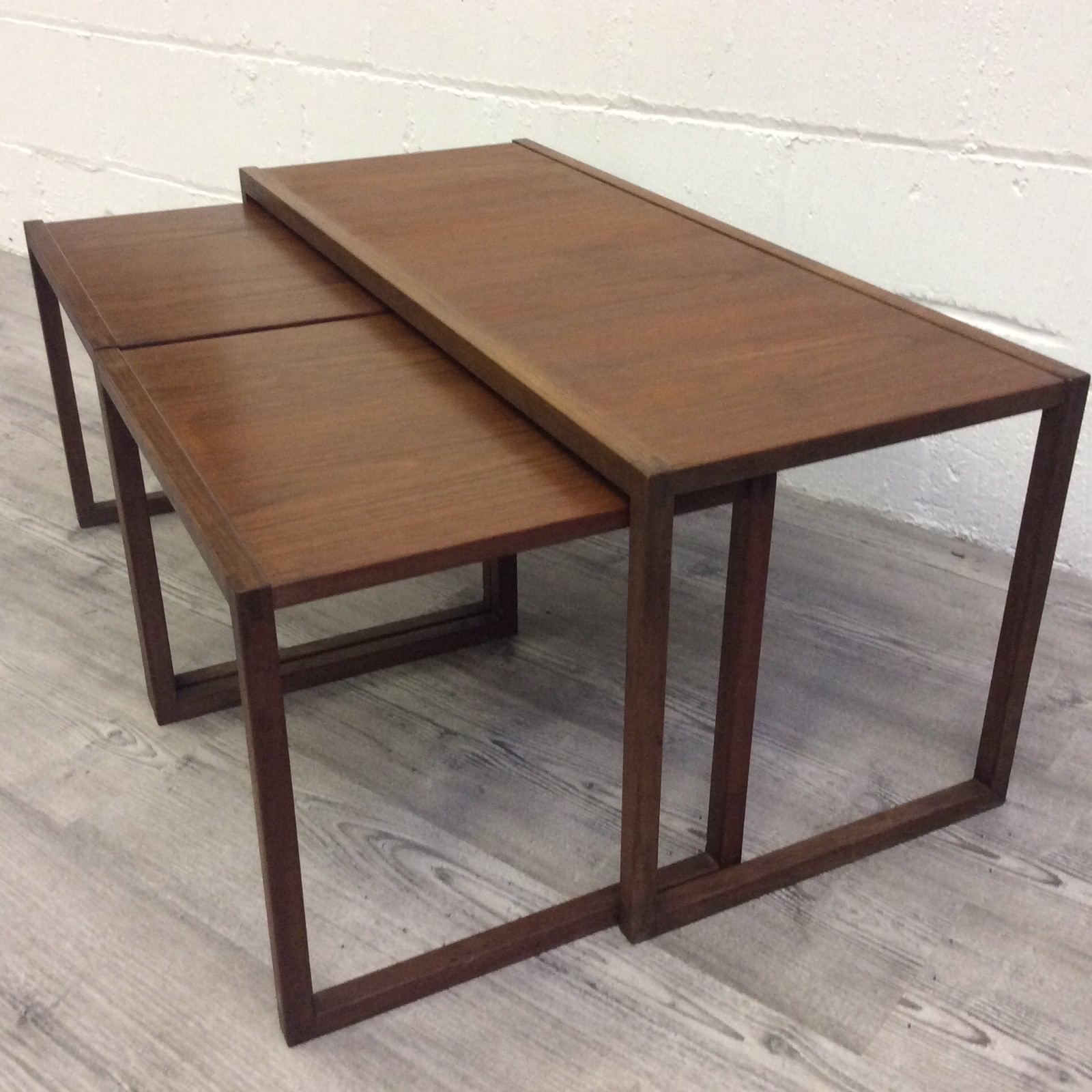 Vintage Danish Teak Nest Of Tables By Kia Kristiansen Model 134 photo Furniture