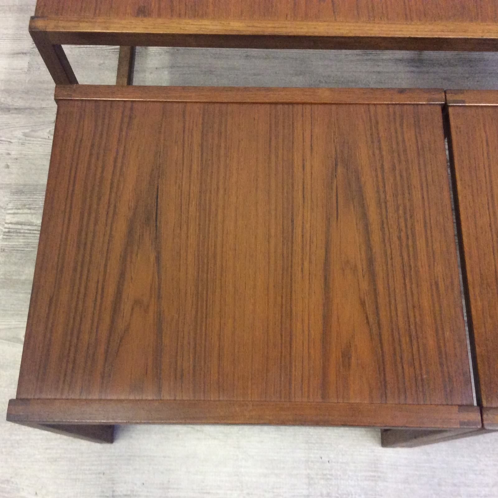 photo for sale Vintage Danish Teak Nest Of Tables By Kia Kristiansen Model 134