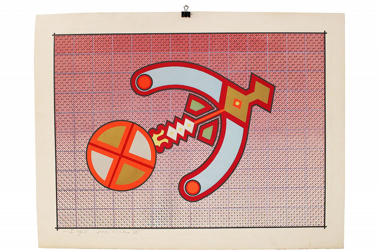 Color Proof For Print By Renato Volpini, Milan, Italy, 70s