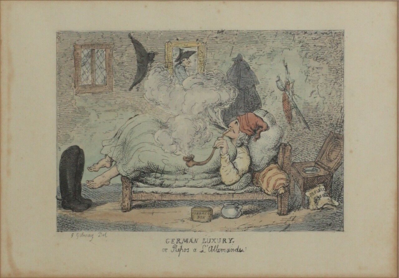 Engravings By Gillray And Rowlandson: "German Luxury", "Miseries Of The Country photo for sale