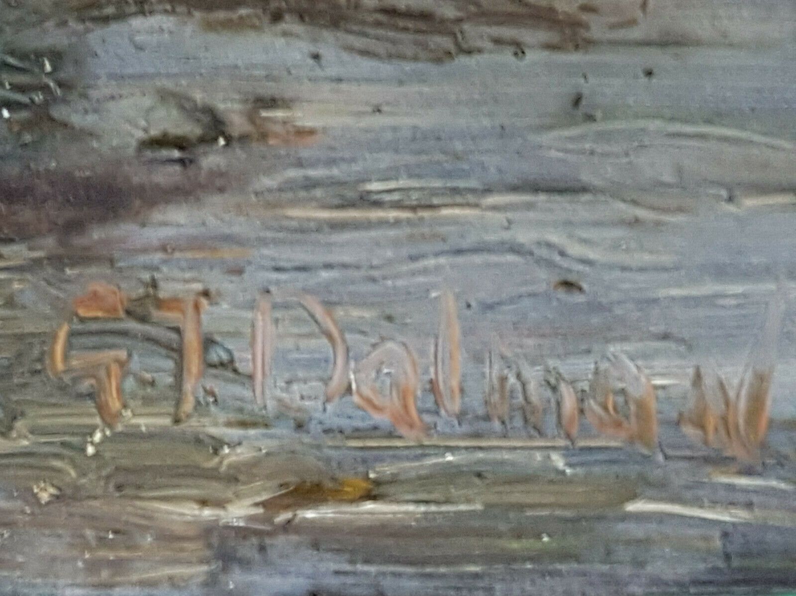 Oil On Board By G J Dalman. Ijmuiden Light House photo for sale
