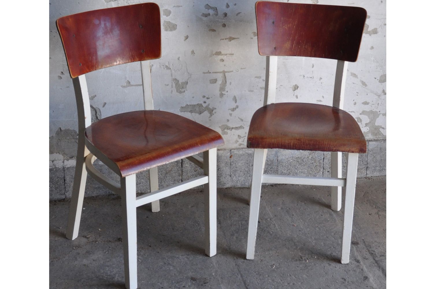 Painted Pine Retro Chairs, Pair photo furniture