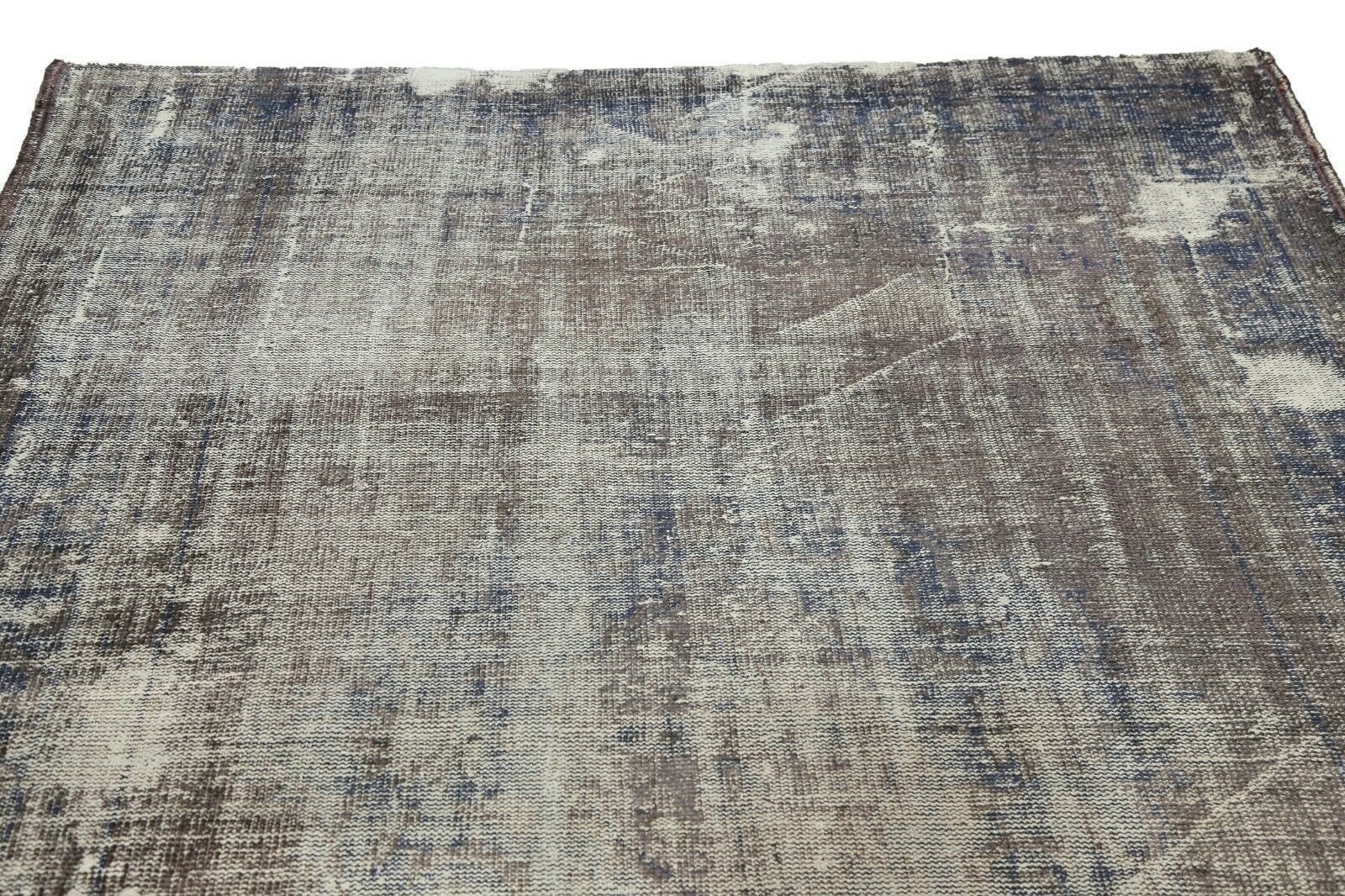 199x303 Cm Antique Turkish Distressed Oushak Rug Gray Hand Knotted Faded Modern 6'5x9'9 Ft photo 605.0