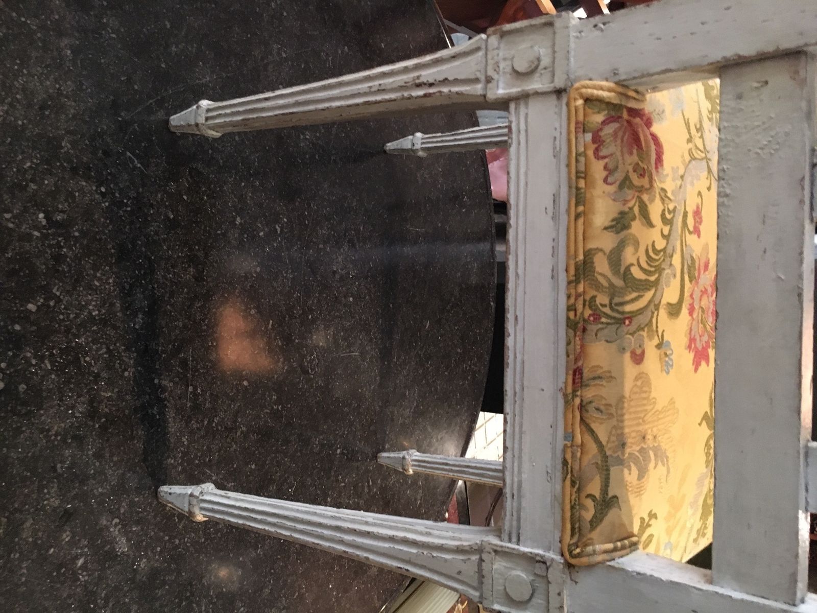 A Pair Of Louis XVI Period Chairs In Their Original Decoration.. photo Furniture