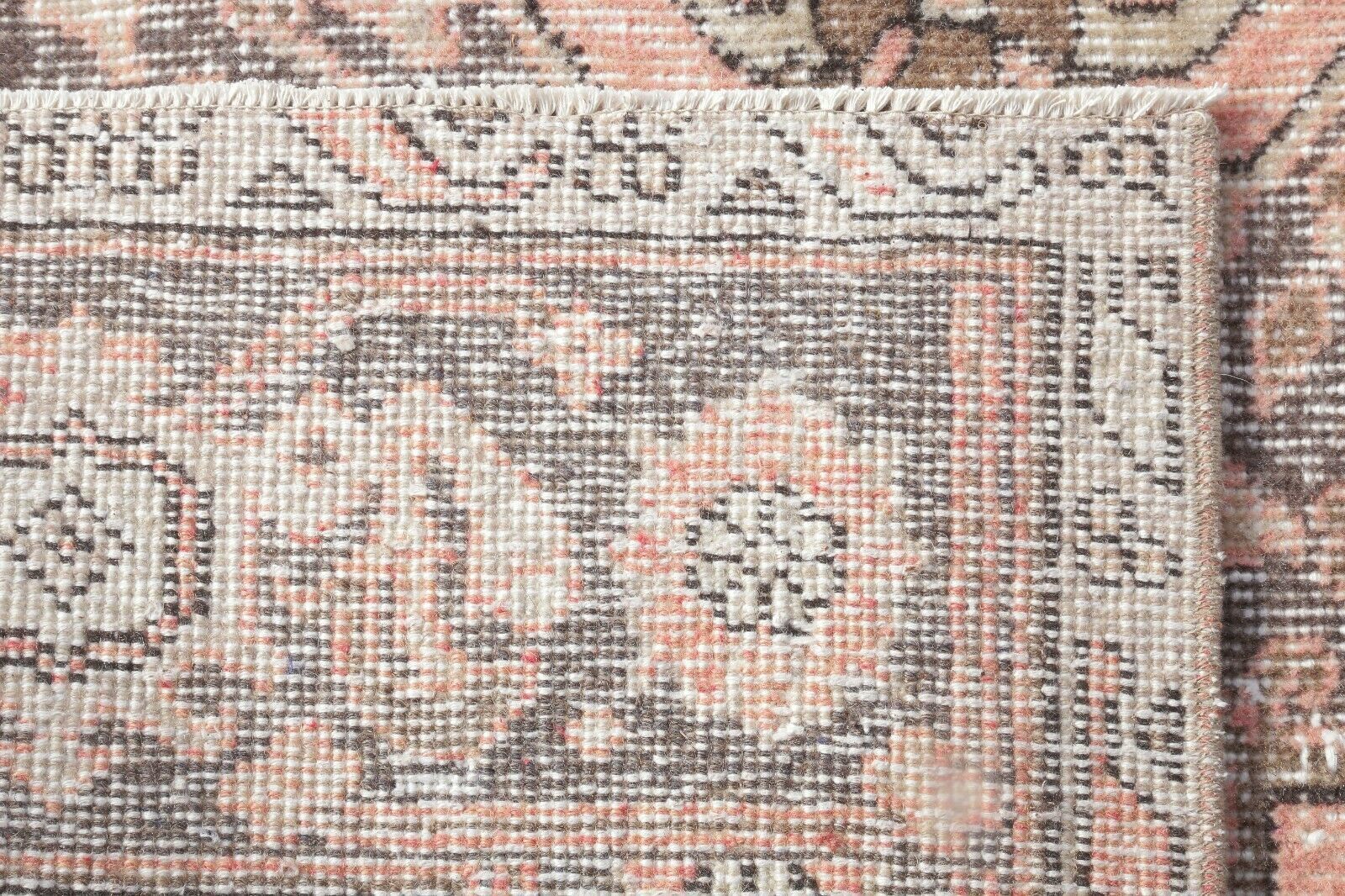 142x391 Cm Orange Vintage Rug Hallway Runner Turkish Oushak Wool Floral Oriental Rug 4'7x12'8 Ft photo vintage