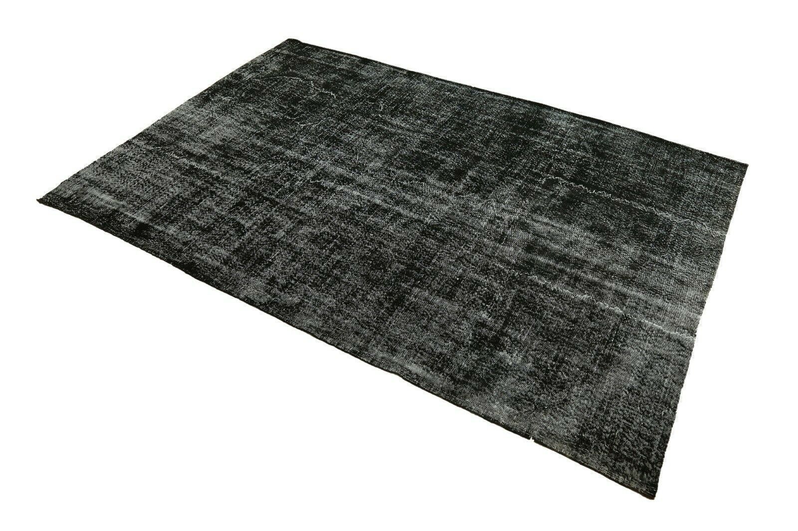 212x313 Cm Vintage Black Rug Turkish Area Room Decor Hand Knotted Oushak Turkey Rug 7x10'3 Ft photo furniture