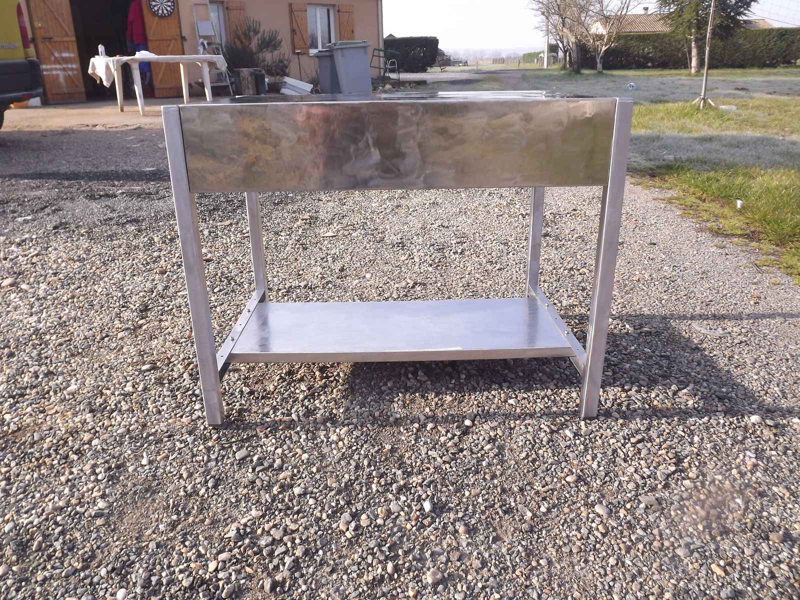 Industrial Iron Side Table photo Furniture