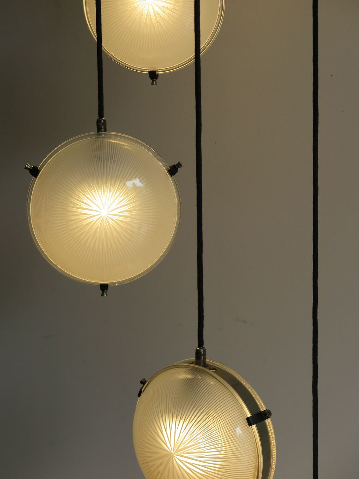 Sergio Mazza For Artemide Italian Glass And Brass Pendant Lamp, 1960s photo 4920.0