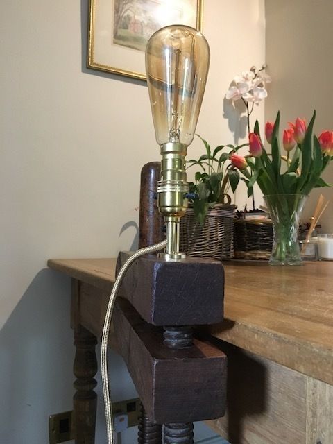 Lighting Vintage Cabinet Makers Clamp Table Light photo
