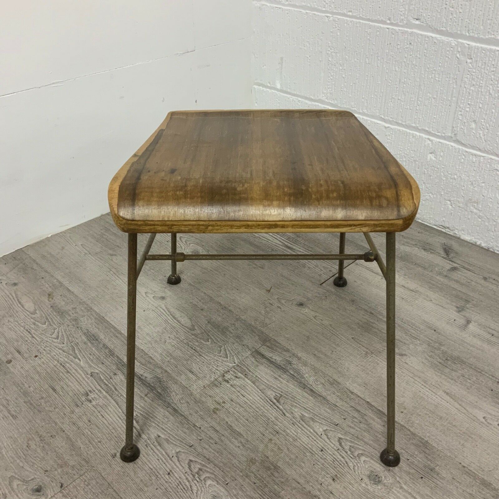 A Mid Century Morris Of Glasgow Toby Metal Frame & Plywood Chair & Footstool photo vintage