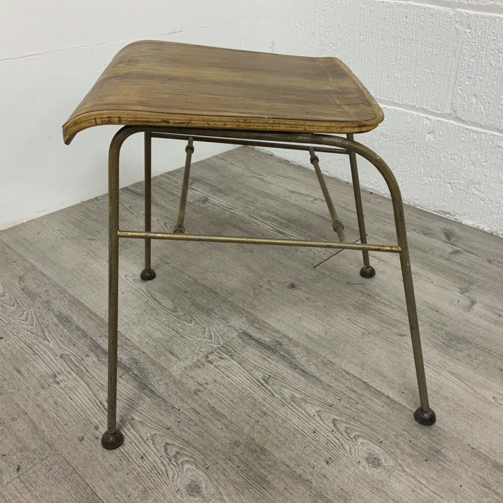 photo for sale A Mid Century Morris Of Glasgow Toby Metal Frame & Plywood Chair & Footstool