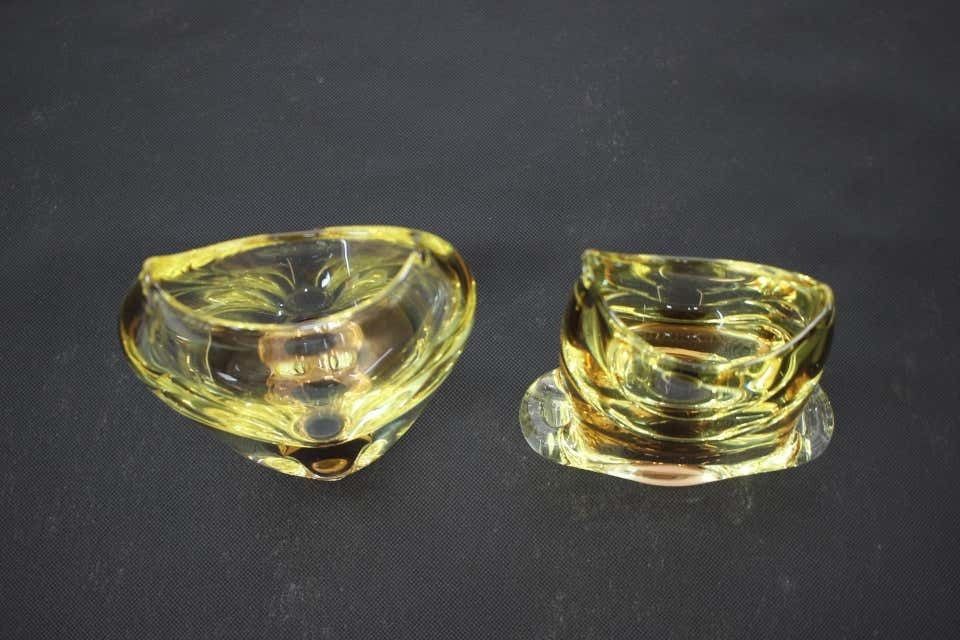 Set Of Two Vases/železnobrodské Sklo, 1960s photo furniture