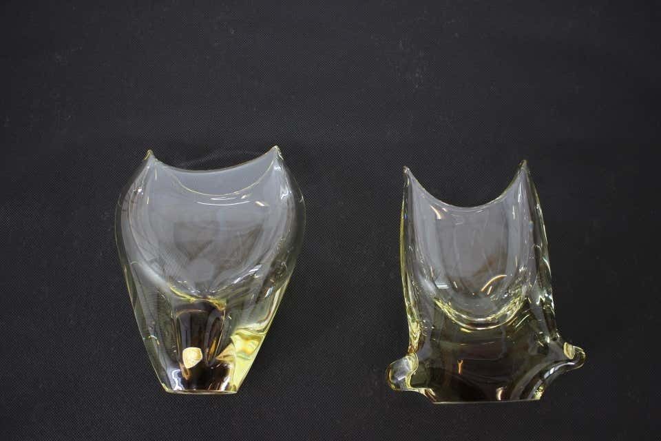 Set Of Two Vases/železnobrodské Sklo, 1960s photo 232.0