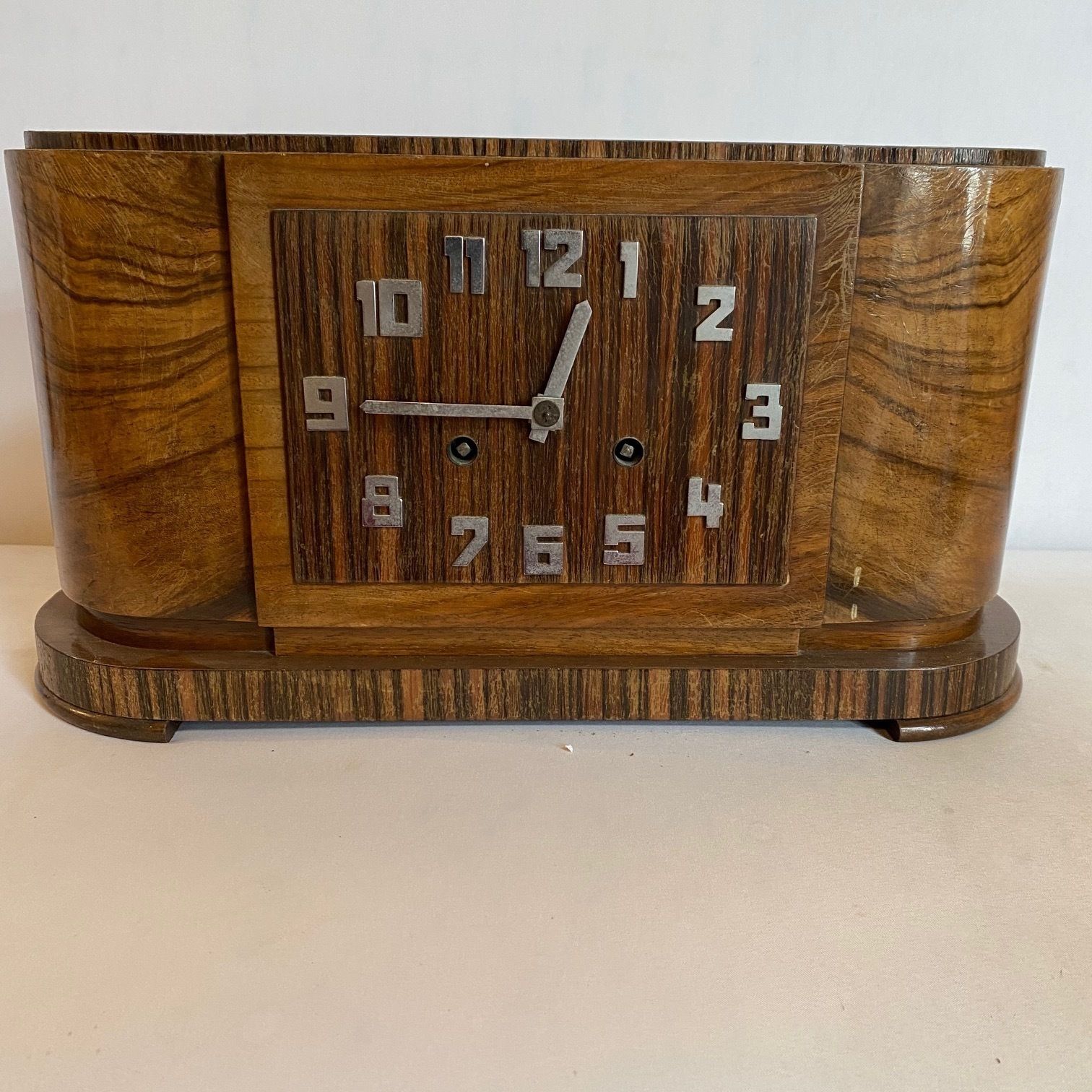 20th Century, Rosewood Art Deco Table Clock photo furniture