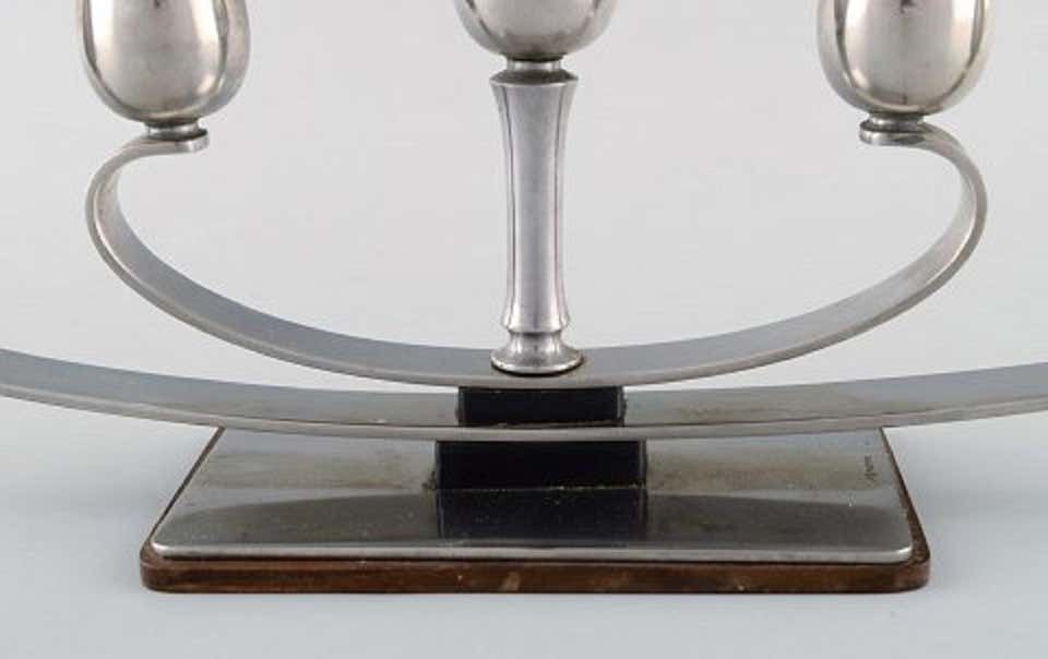 Cohr, Denmark, Five Armed Candleholder In Stainless Steel, Mid 20th Century photo Home Decor