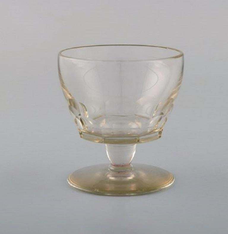 Baccarat, France, Eight Facet Cut Art Deco Glasses, Art Glass, 1930s 1940s photo for sale