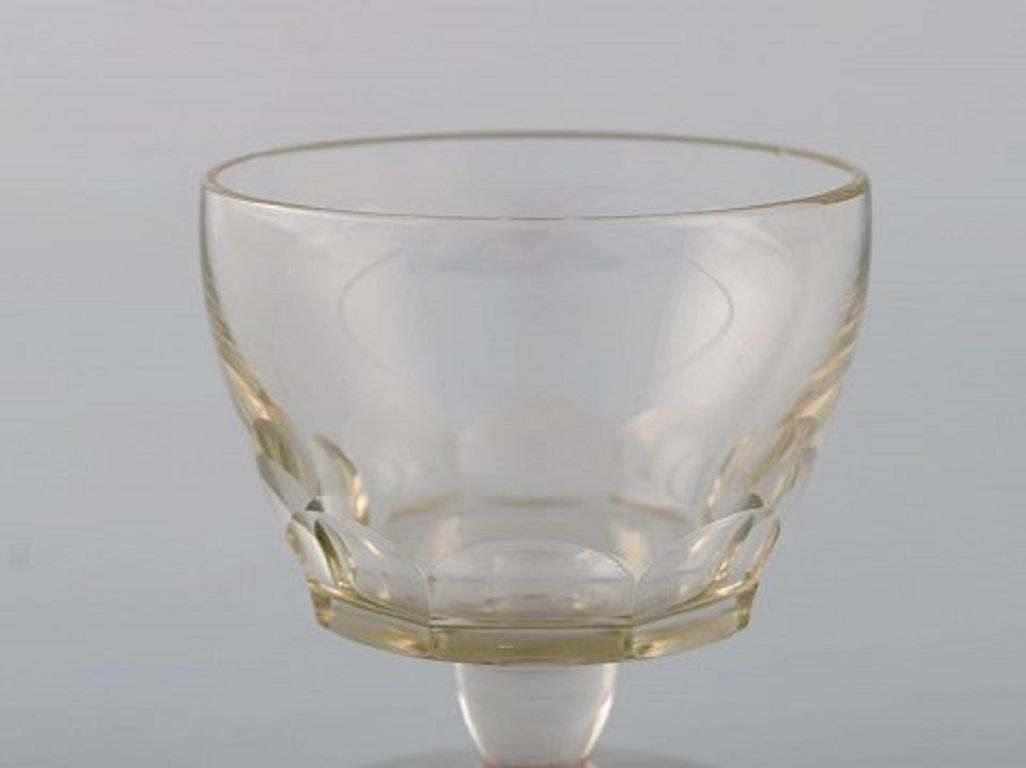 Baccarat, France, Eight Facet Cut Art Deco Glasses, Art Glass, 1930s 1940s photo Home Decor