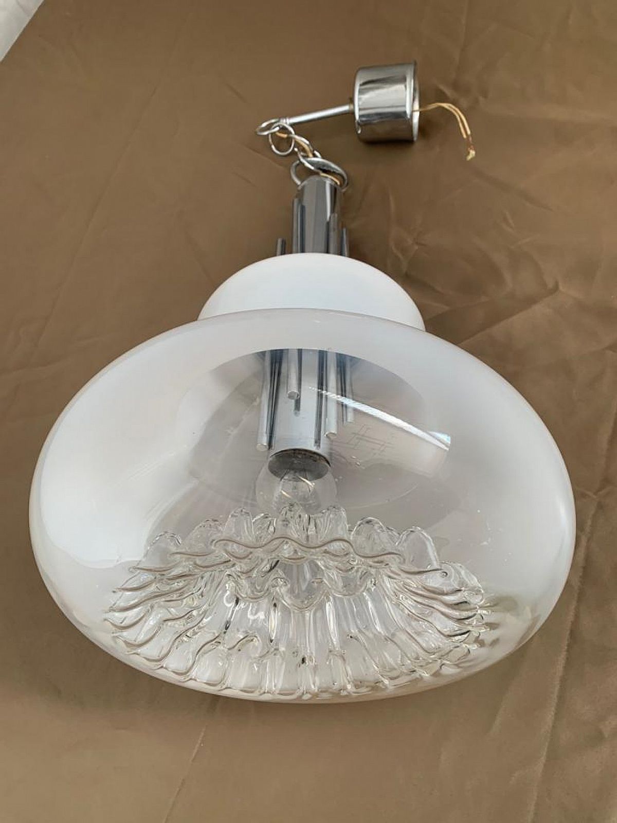 Pendant Lamp By Mazzega, 70s photo Lighting