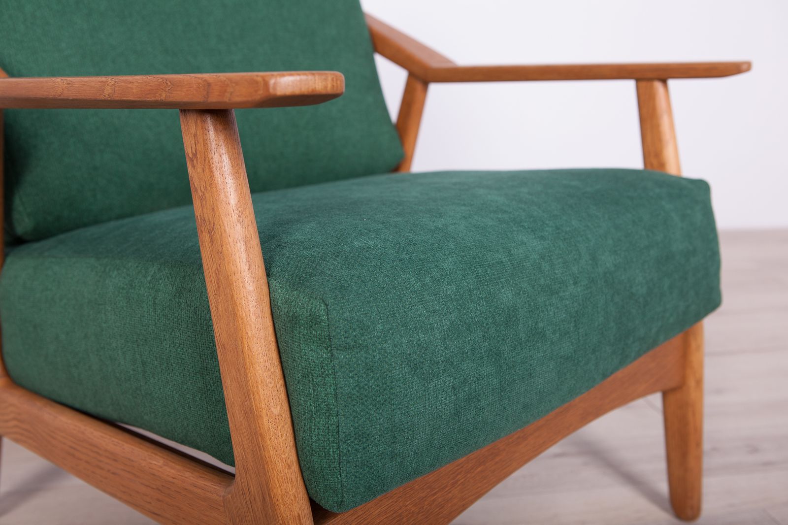 1300.0 Danish Oak Armchair By Brockmann Petersen For Randers Møbelfabrik, 1960s photo