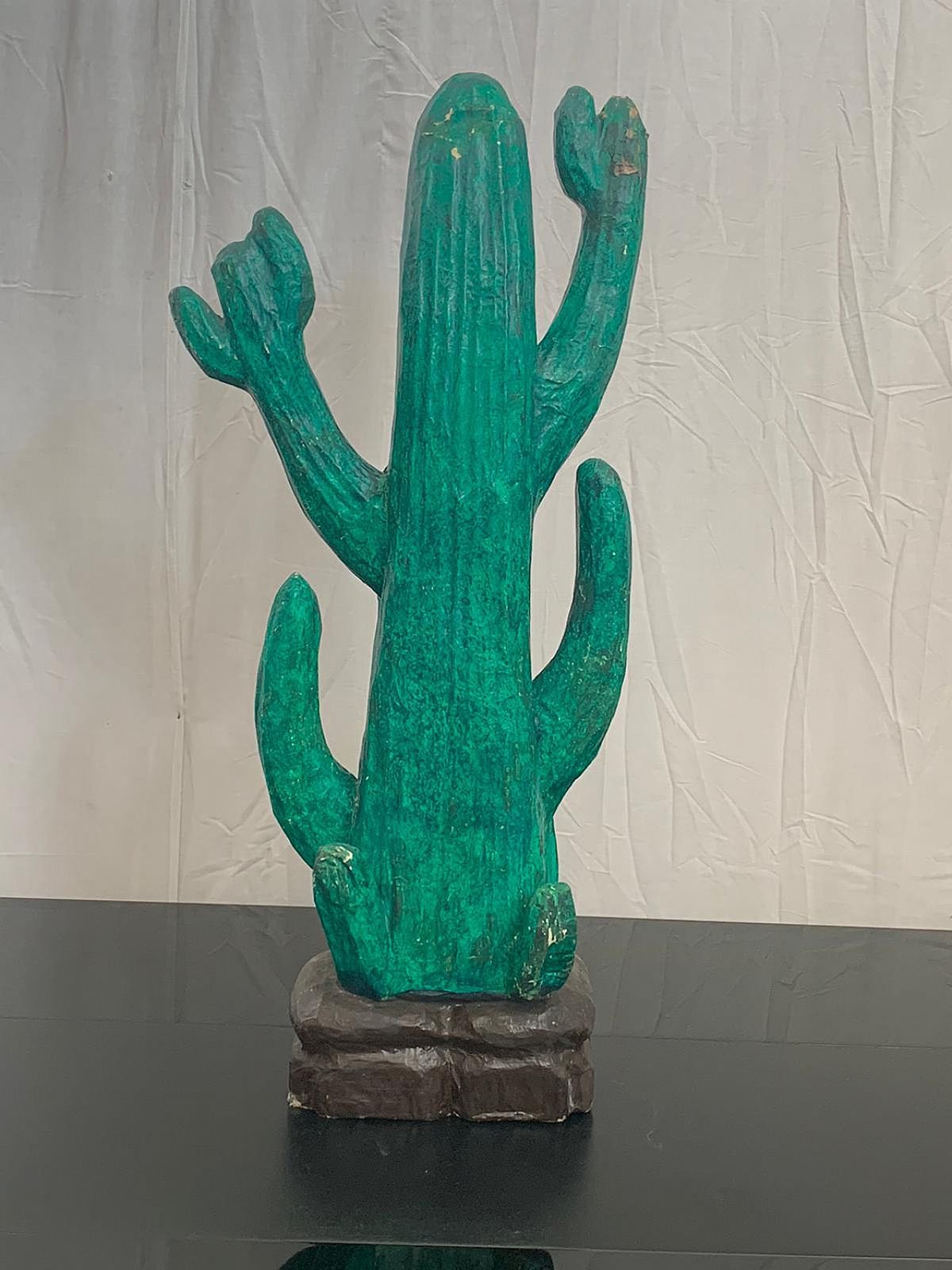 Papier Mâché Cactus Sculpture By Roy Roberts, 1970s photo Art