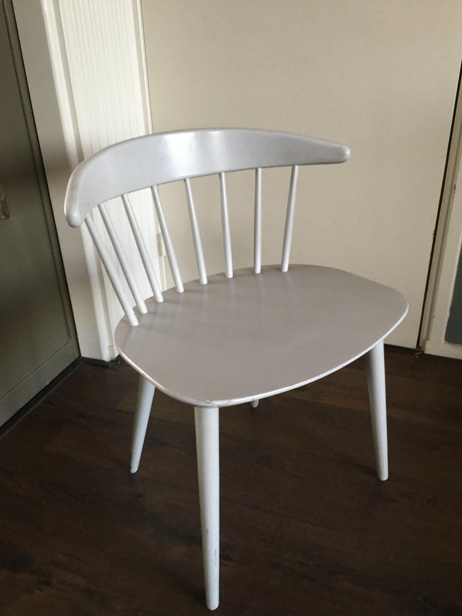 Mid Century Danish Modern White Dining Chair By Ejvind Johansson For Fdb, 1950s photo for sale
