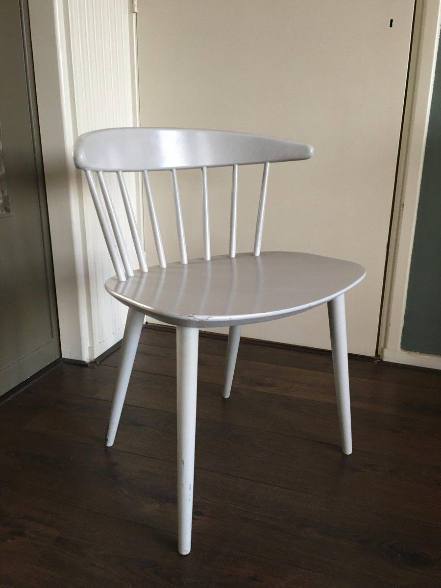 Mid Century Danish Modern White Dining Chair By Ejvind Johansson For Fdb, 1950s photo buy