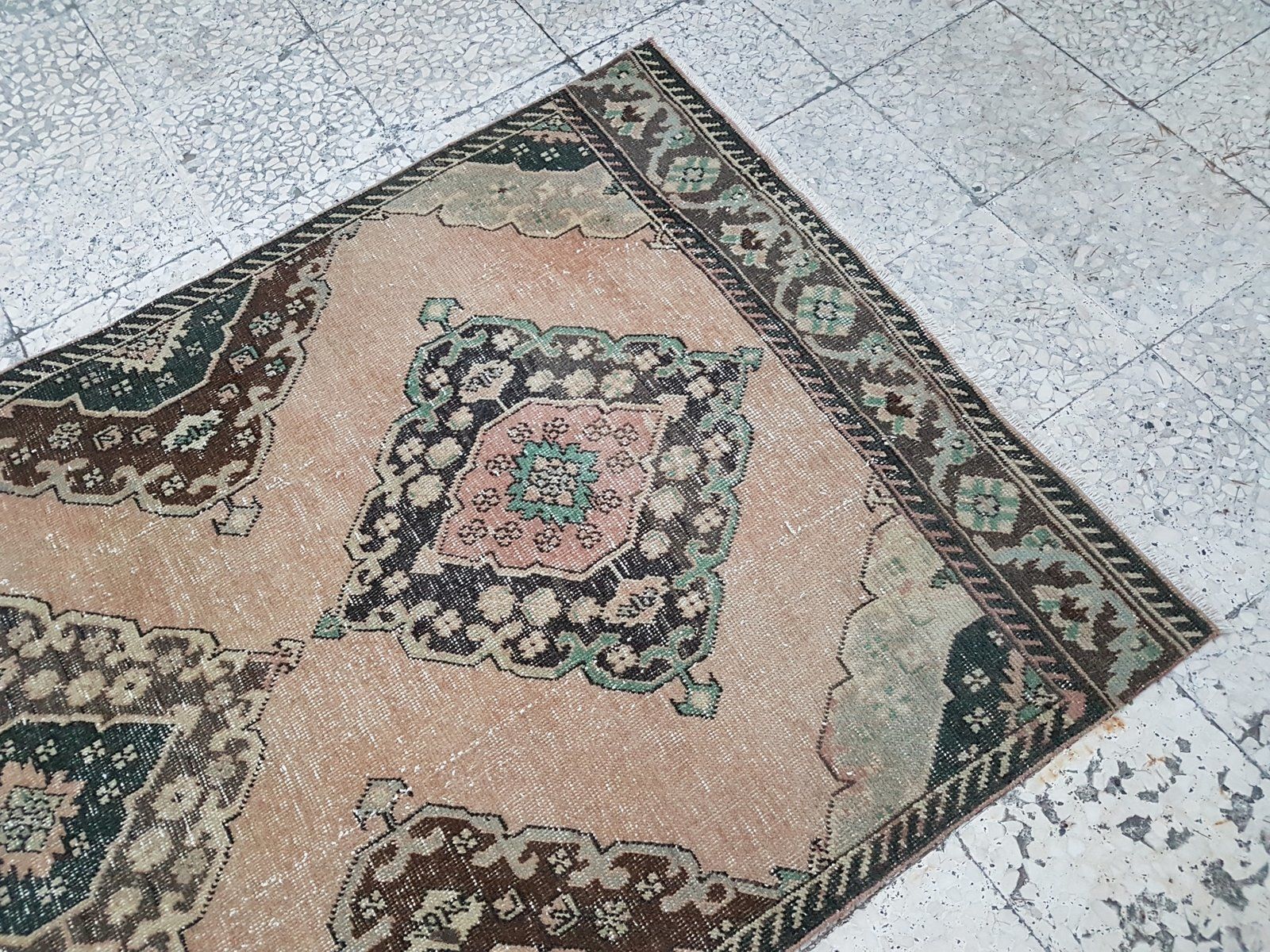 Vintage Turkish Oushak Runner Rug, 1970s photo buy