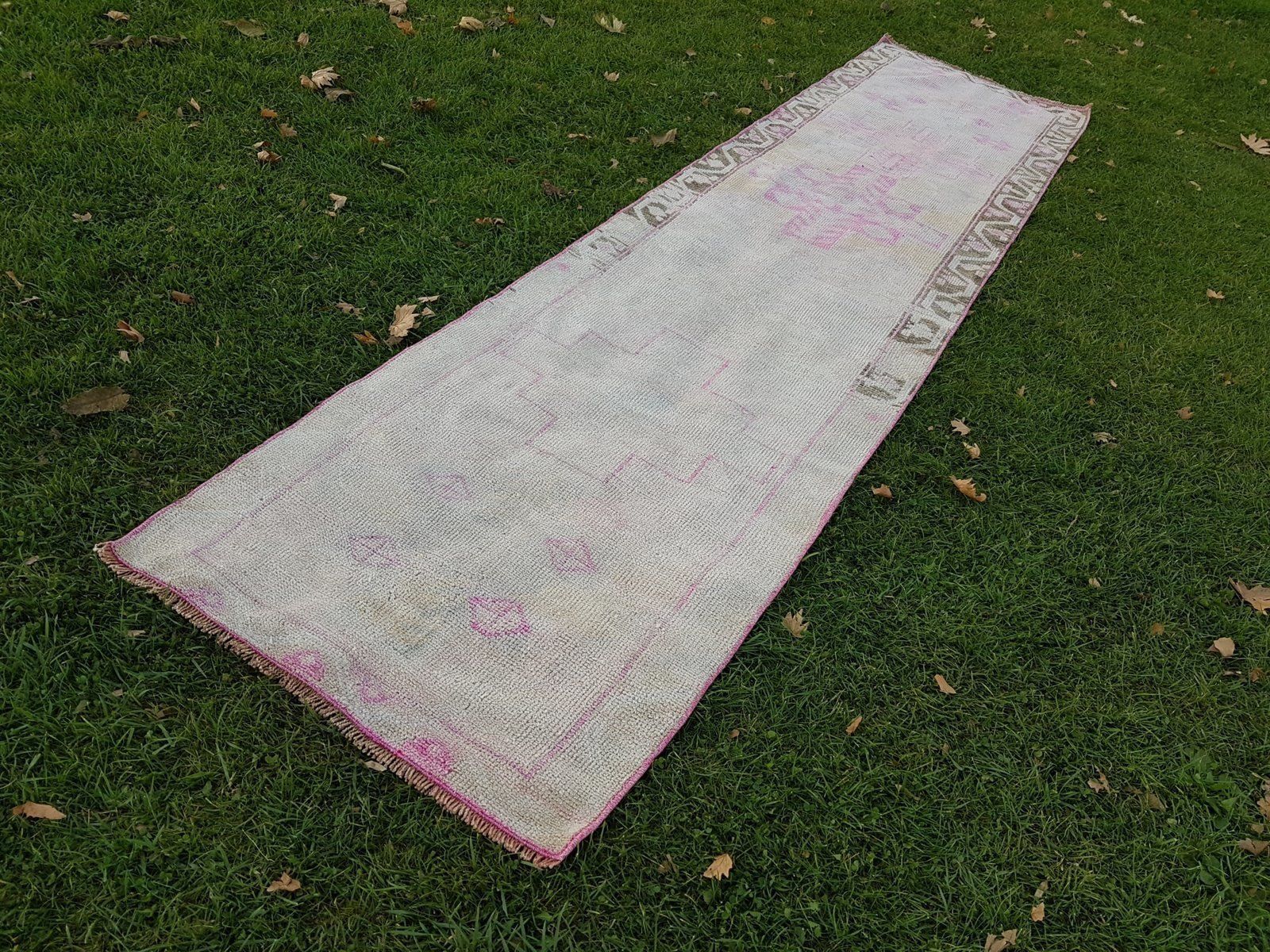 Turkish Kurdish Distressed Hallway Runner Rug, 1970s photo for sale