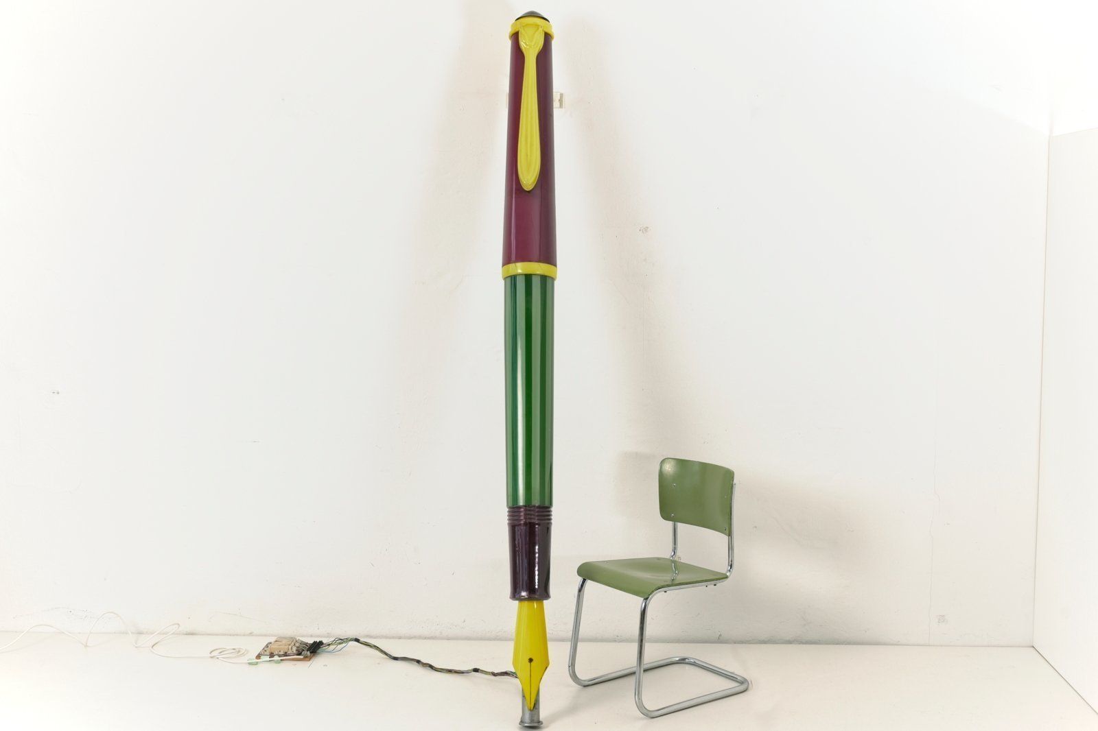 Large German Illuminating Advertisement Fountain Pen From Günther Wagner Pelikan, 1950s
