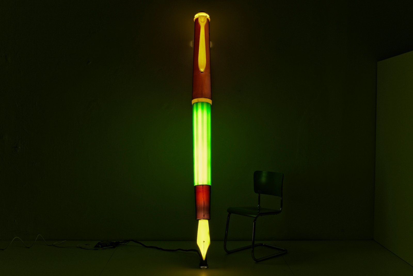 Large German Illuminating Advertisement Fountain Pen From Günther Wagner Pelikan, 1950s photo furniture