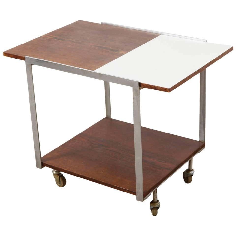 Mid Century Modern Rolling Bar/Serving Cart