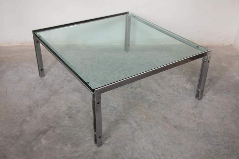 Glass Top And Chrome Coffee Table By Horst Brüning For Kill photo Furniture